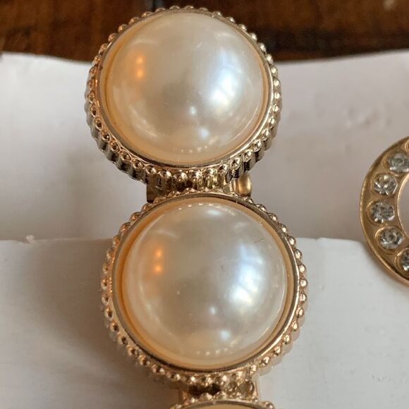 Set of 5 Pearl and Rhinestone Hair Clips - Starfish Scissors Feather Design - Picture 9 of 12